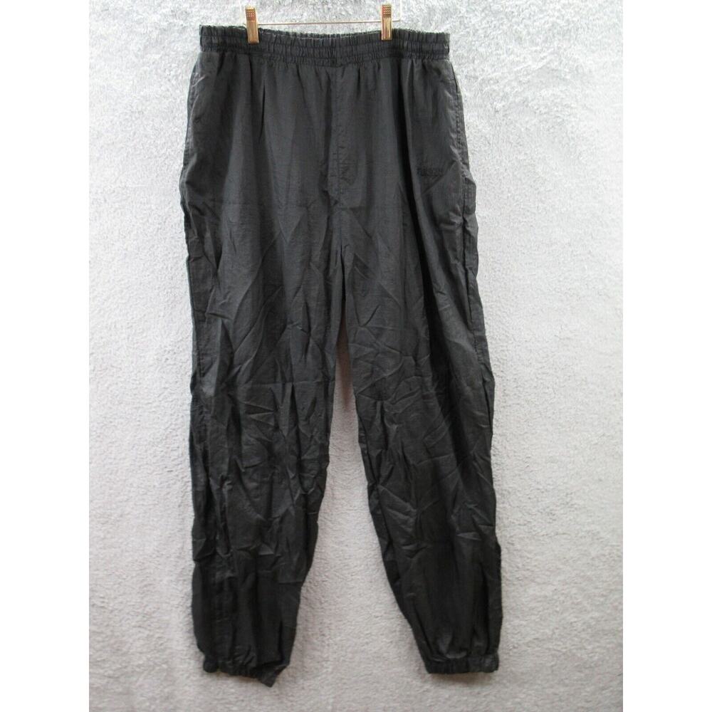 Vintage DISCUS Track Pant Men's Large Black Nylon Windbreaker Swishy